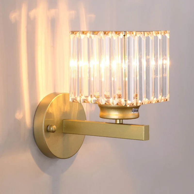 Wandlamp Glas Metaal Zwart 24cm Wandverlichting Woonkamer Slaapkamer Moderne Wandlamp Transparante Kap Accentverlichting | Sansoti