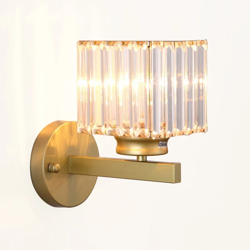 Wandlamp Glas Metaal Zwart 24cm Wandverlichting Woonkamer Slaapkamer Moderne Wandlamp Transparante Kap Accentverlichting | Sansoti