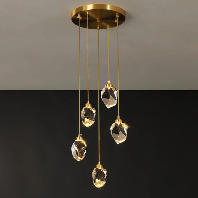Hanglamp Glas Metaal Goud Verstelbaar Eettafel Woonkamer Keukeneiland Druppelvorm Designlamp Sfeerverlichting | Sansoti