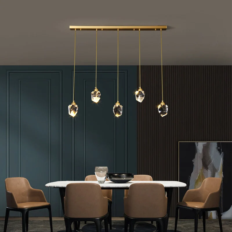 Hanglamp Glas Metaal Goud Verstelbaar Eettafel Woonkamer Keukeneiland Druppelvorm Designlamp Sfeerverlichting | Sansoti