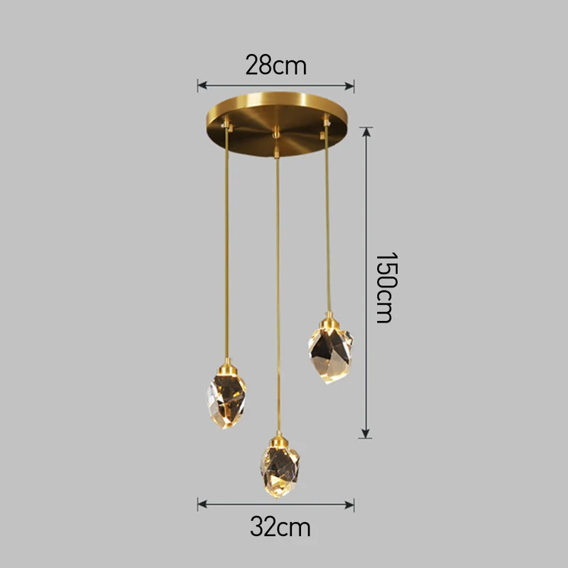 Hanglamp Glas Metaal Goud Verstelbaar Eettafel Woonkamer Keukeneiland Druppelvorm Designlamp Sfeerverlichting | Sansoti