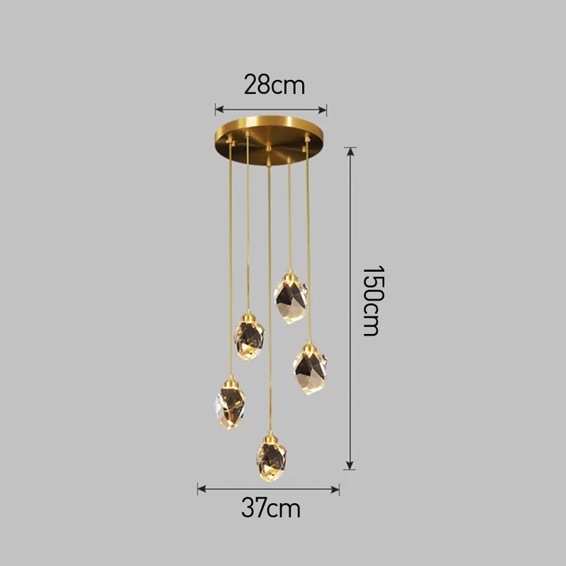 Hanglamp Glas Metaal Goud Verstelbaar Eettafel Woonkamer Keukeneiland Druppelvorm Designlamp Sfeerverlichting | Sansoti