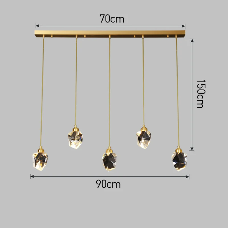 Hanglamp Glas Metaal Goud Verstelbaar Eettafel Woonkamer Keukeneiland Druppelvorm Designlamp Sfeerverlichting | Sansoti