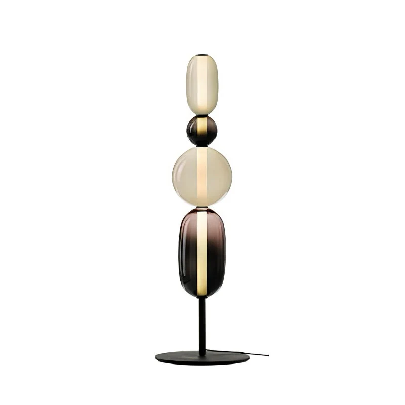 Vloerlamp Glas LED 130 of 160 cm Rood Wit Zwart Woonkamer Design Staande Lamp Lichtobject Interieur | Sansoti