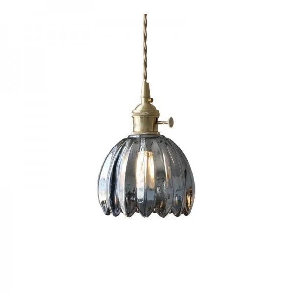 Hanglamp Glas E27 Amber Tulpvorm Retro Eettafel Woonkamer Hal Vintage Glazen Hanglamp Sfeerverlichting | Sansoti