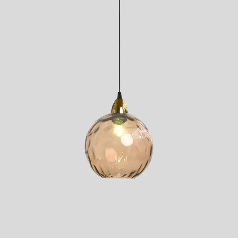 Hanglamp Glas E26 20 cm Grijs Eettafel Woonkamer Slaapkamer Rookglas Bollamp Pendellamp Sfeerverlichting | Sansoti