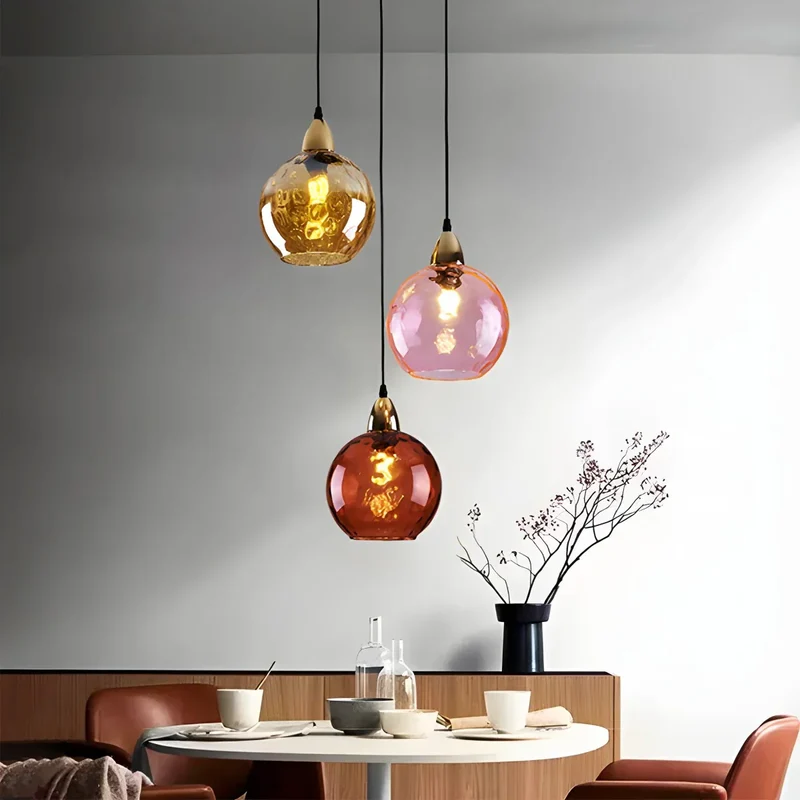 Hanglamp Glas E26 20 cm Grijs Eettafel Woonkamer Slaapkamer Rookglas Bollamp Pendellamp Sfeerverlichting | Sansoti