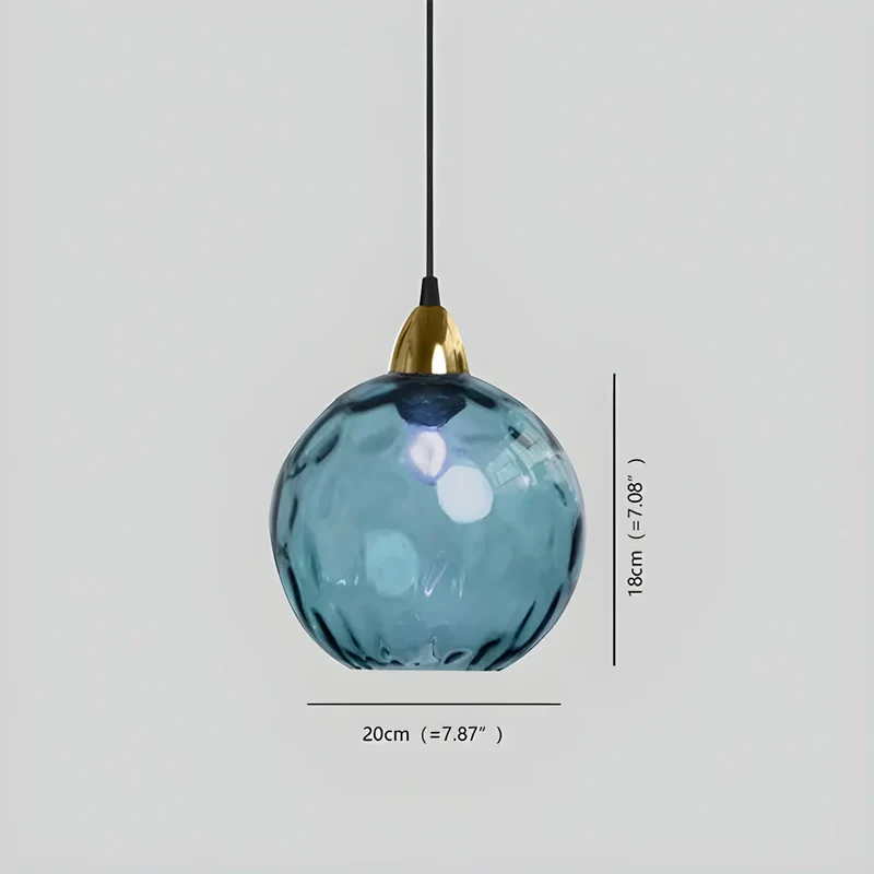 Hanglamp Glas E26 20 cm Grijs Eettafel Woonkamer Slaapkamer Rookglas Bollamp Pendellamp Sfeerverlichting | Sansoti