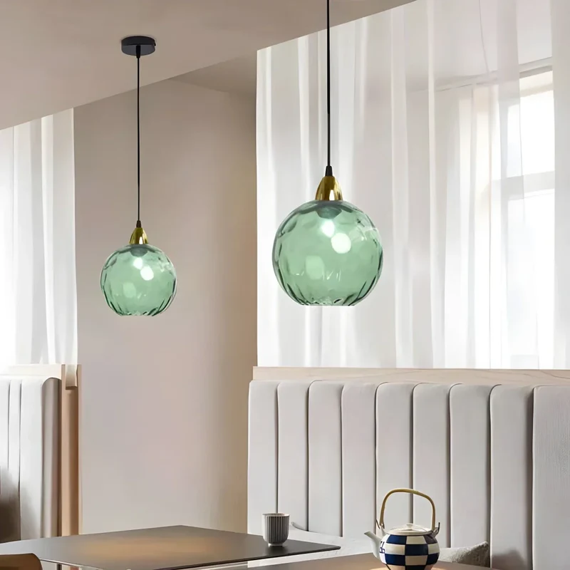 Hanglamp Glas E26 20 cm Grijs Eettafel Woonkamer Slaapkamer Rookglas Bollamp Pendellamp Sfeerverlichting | Sansoti