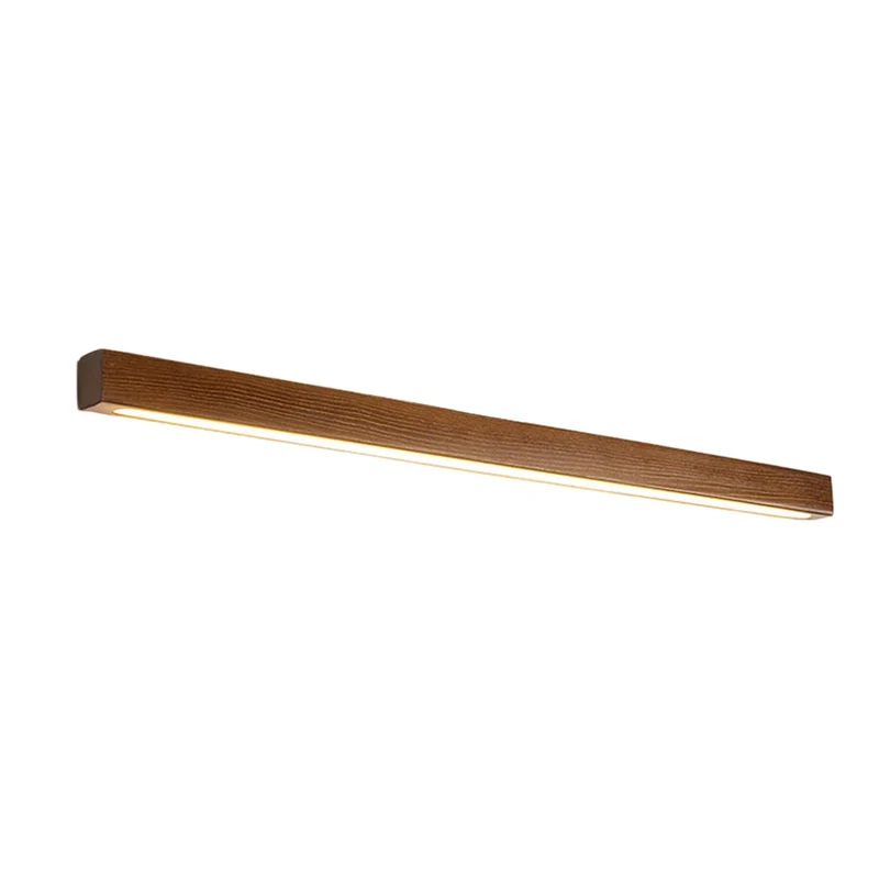 LED Wandlamp Hout Lineair Warm Wit Badkamer Slaapkamer Wandverlichting Modern Minimalistisch Lichtbalk | Sansoti