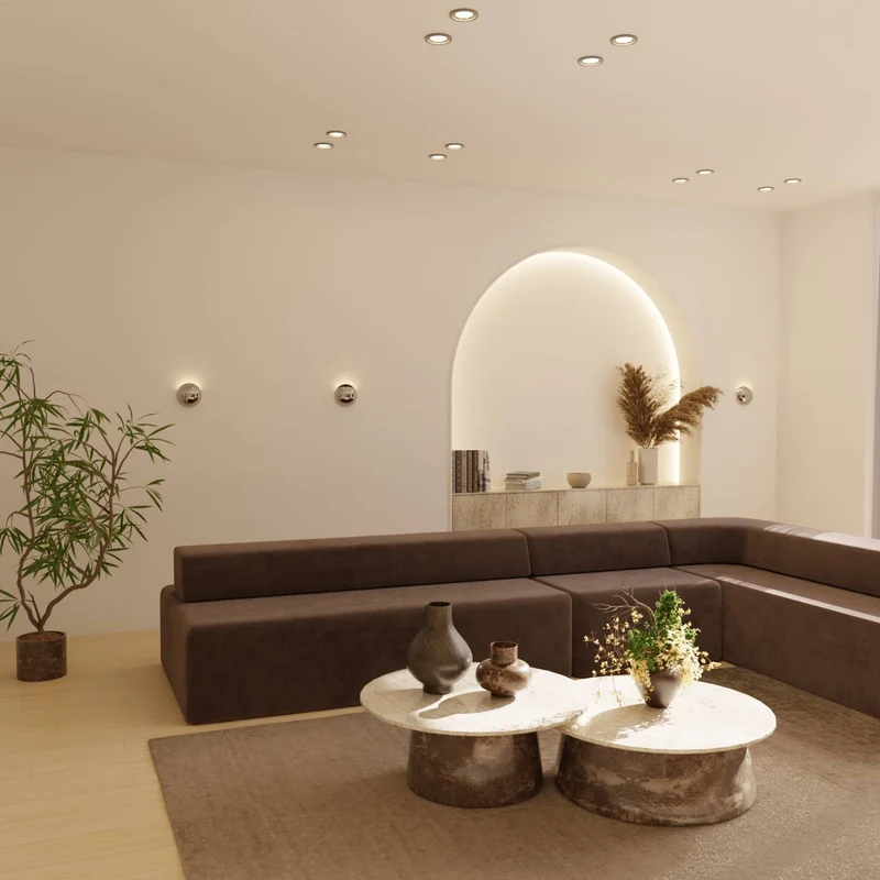 Moderne wandlamp met indirect licht en ip65 bescherming voor binnen en buiten | Sansoti