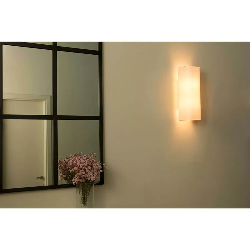 Stoff-Wandlampe COTTON Rechteckig Beige