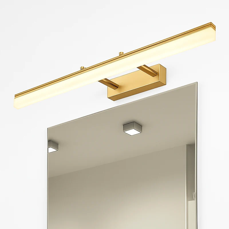 Spiegellamp LED Aluminium Goud Badkamer Woonkamer Lineaire Wandlamp Spiegel Verlichting Make-up Lamp Kunst Verlichting | Sansoti
