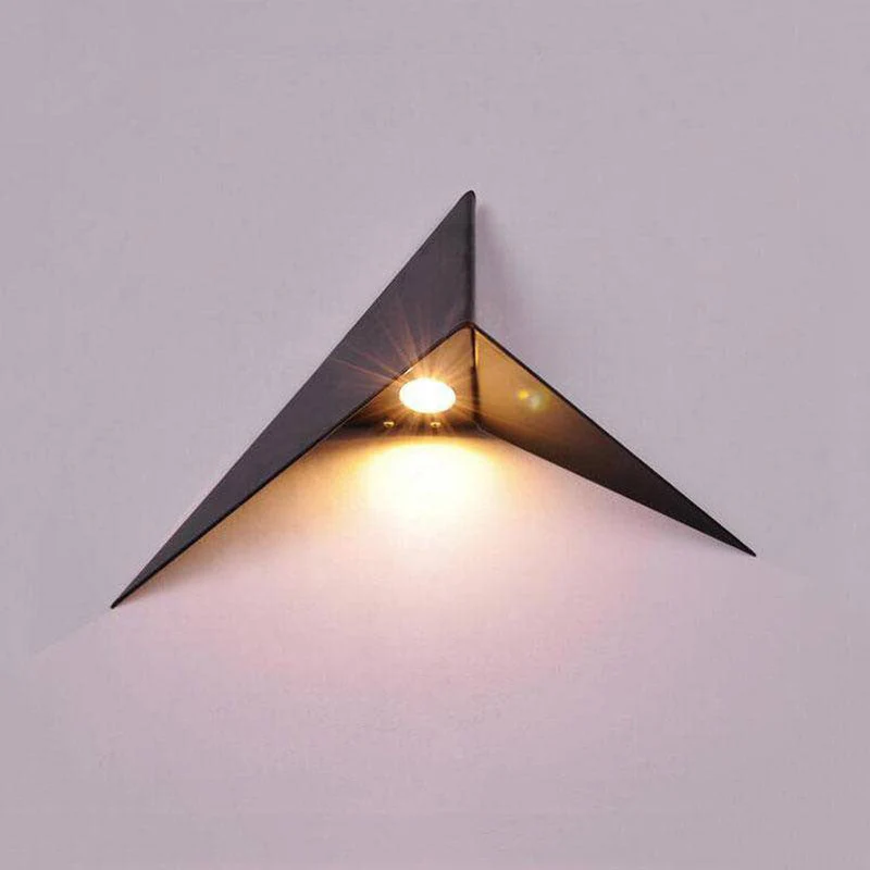 Driehoek Wandlamp LED 3W Metaal Zwart Woonkamer Slaapkamer Moderne Muurlamp Geometrisch Bureaulamp Interieur Decoratie | Sansoti