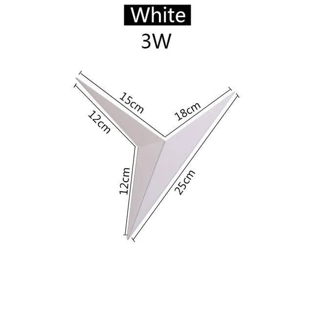 Driehoek Wandlamp LED 3W Metaal Zwart Woonkamer Slaapkamer Moderne Muurlamp Geometrisch Bureaulamp Interieur Decoratie | Sansoti