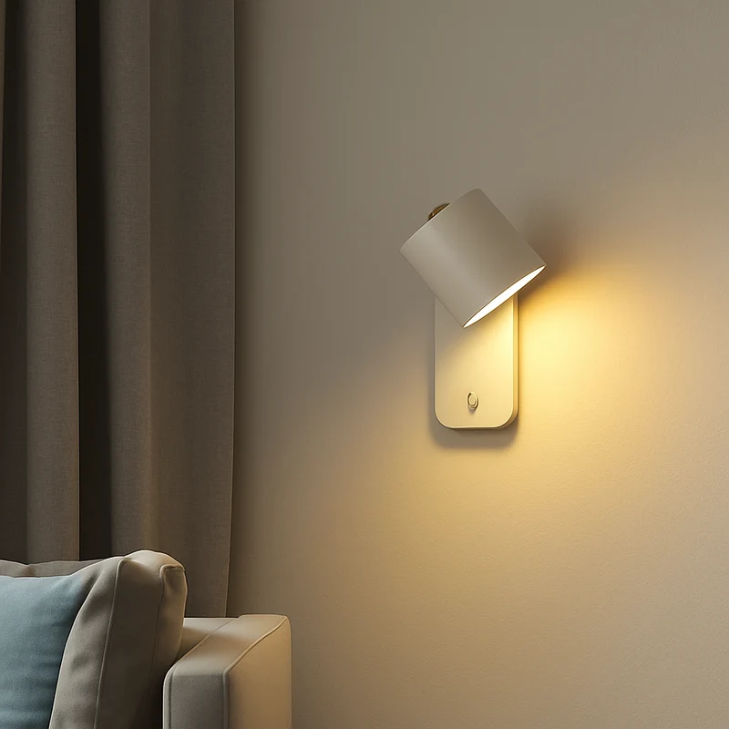 Wandlamp Metaal E27 Zwart Wit Slaapkamer Woonkamer Schakelaar Nordische Muurlamp Leeslamp Trap Hal Nachtkastlamp | Sansoti