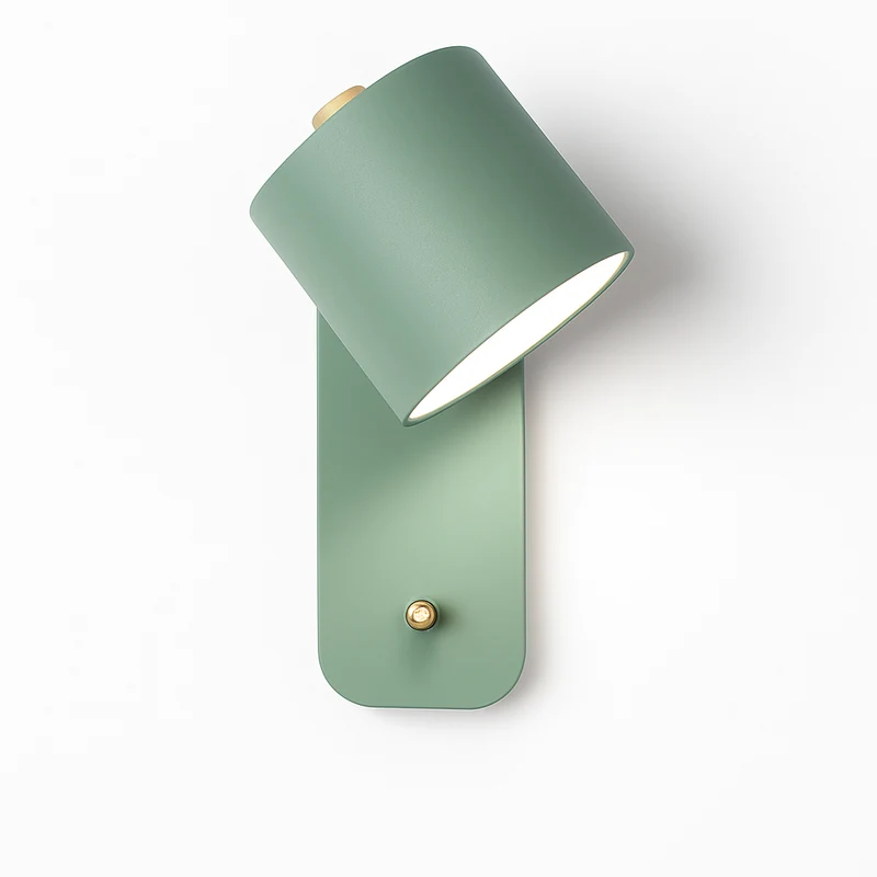 Wandlamp Metaal E27 Zwart Wit Slaapkamer Woonkamer Schakelaar Nordische Muurlamp Leeslamp Trap Hal Nachtkastlamp | Sansoti