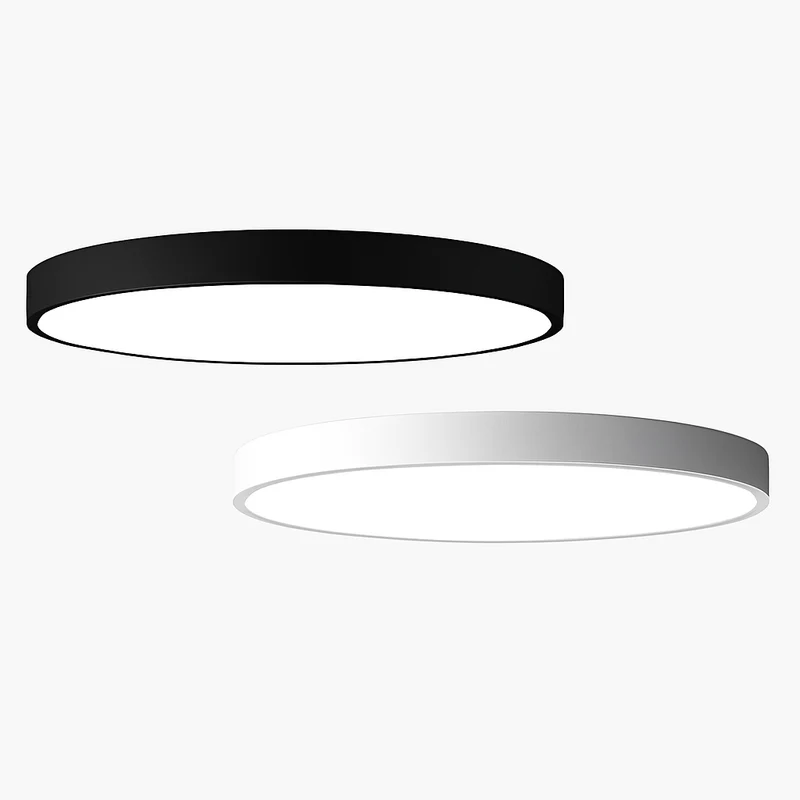 LED Plafondlamp Rond Dimbaar IJzer Frosted Glas Zwart Wit Woonkamer Slaapkamer Keuken Plafonnière Modern Minimalistisch 23cm 30cm 40cm 50cm 60cm | Sansoti