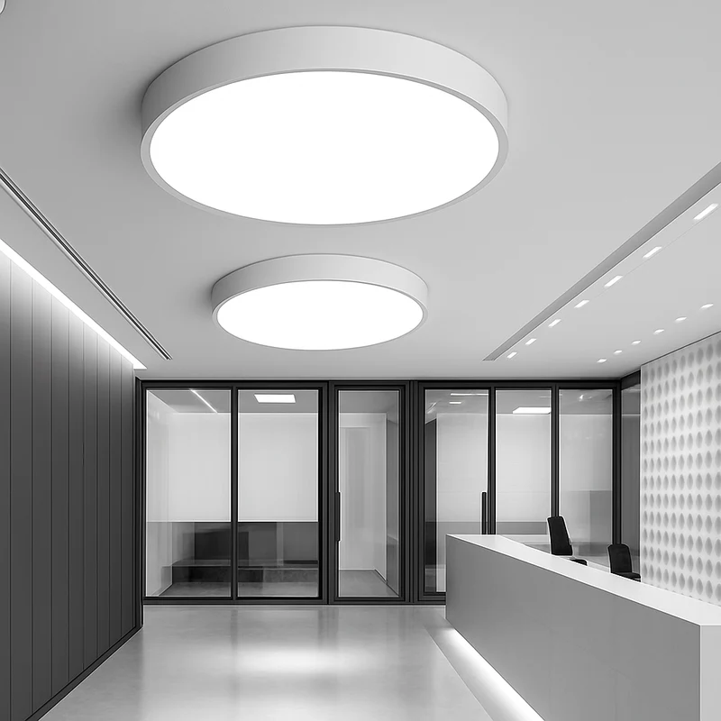 LED Plafondlamp Rond Dimbaar IJzer Frosted Glas Zwart Wit Woonkamer Slaapkamer Keuken Plafonnière Modern Minimalistisch 23cm 30cm 40cm 50cm 60cm | Sansoti
