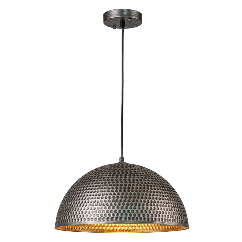 Koepel Hanglamp Gehamerd Metaal Messing Zilver 40cm 60cm Keukeneiland Eetkamer Woonkamer Entree Vintage Industrieel Dimbaar E26 | Sansoti