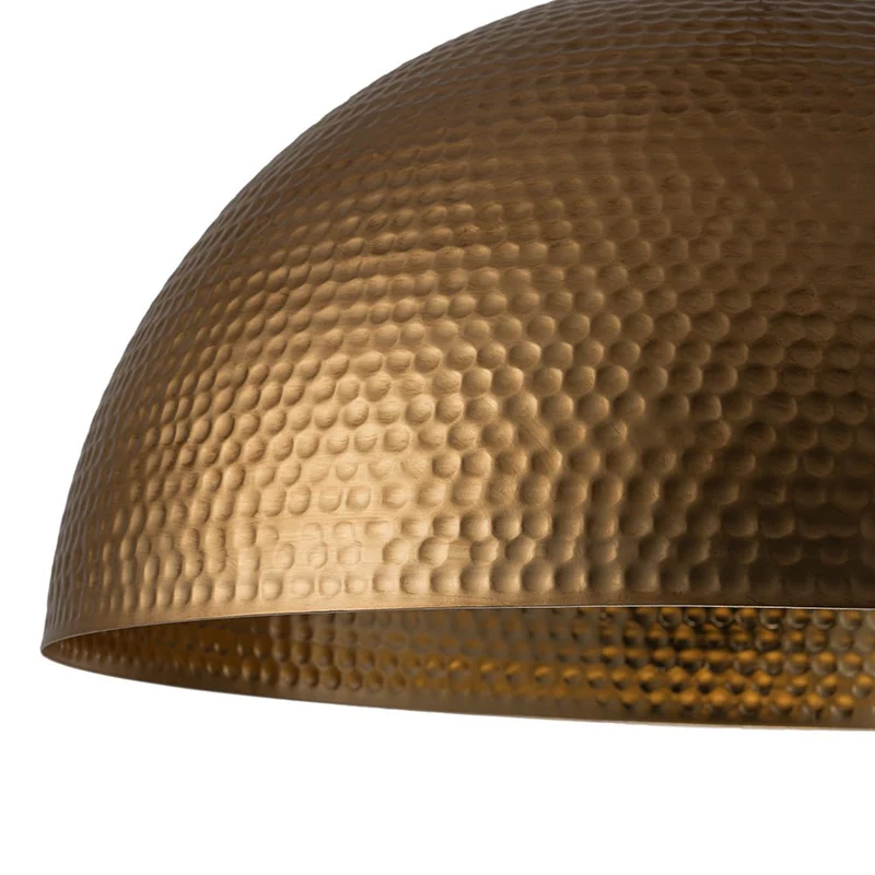 Koepel Hanglamp Gehamerd Metaal Messing Zilver 40cm 60cm Keukeneiland Eetkamer Woonkamer Entree Vintage Industrieel Dimbaar E26 | Sansoti
