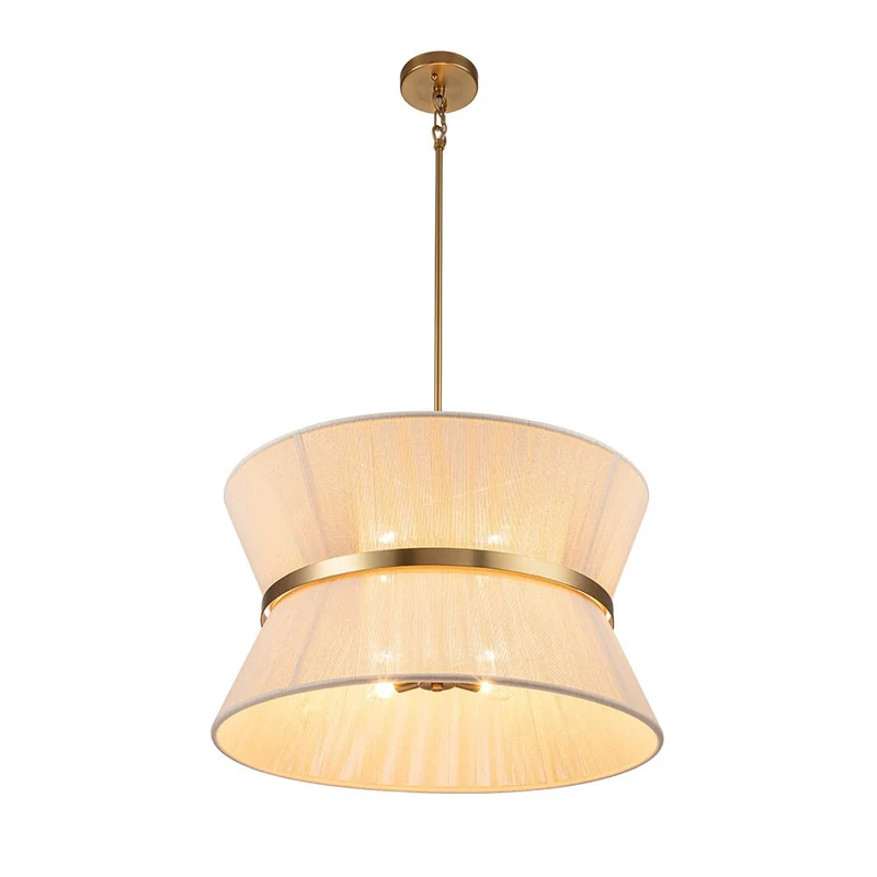 Hanglamp Touw Gevlochten Messing Beige Zwart Bohemian Drum Eetkamer Woonkamer Slaapkamer Entree Farmhouse Coastal Verstelbaar E26 E12 | Sansoti