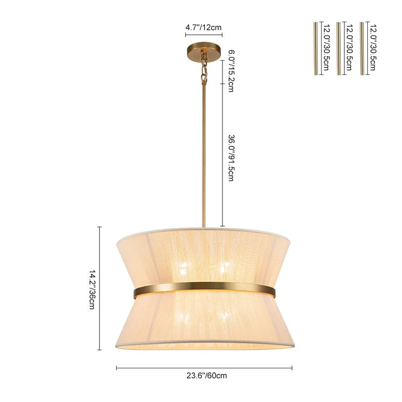 Hanglamp Touw Gevlochten Messing Beige Zwart Bohemian Drum Eetkamer Woonkamer Slaapkamer Entree Farmhouse Coastal Verstelbaar E26 E12 | Sansoti