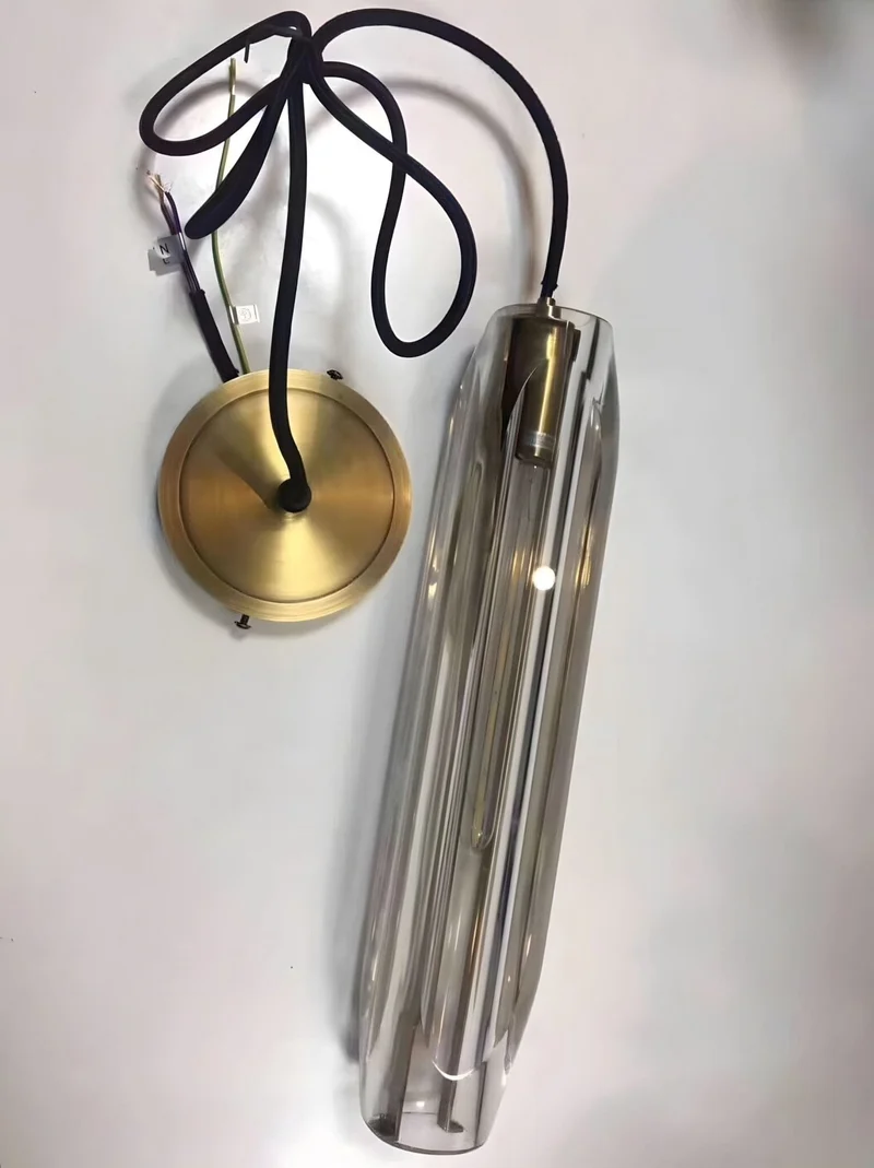 Post Moderne Messing Hanglamp Met K9 Kristal En Verstelbare Kabel | Sansoti