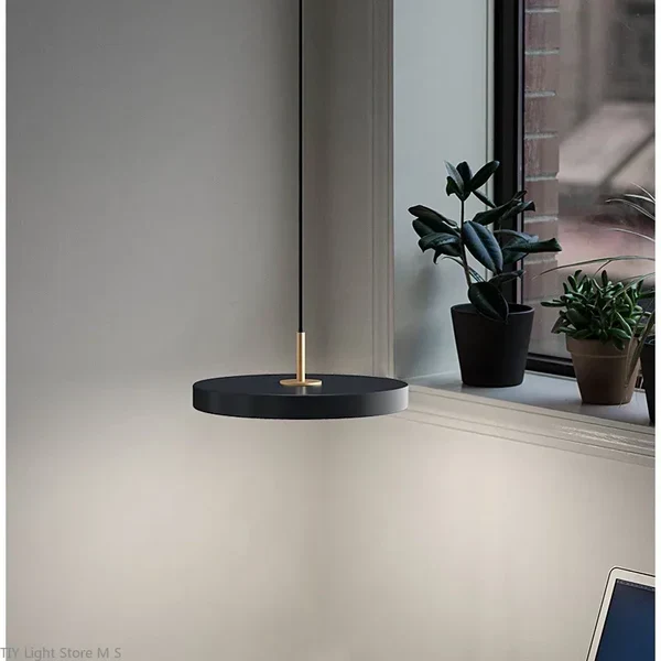 Scandinavische Hanglamp Met Platte Schijfvorm En Warme LED Verlichting Voor Eettafel Woonkamer En Slaapkamer | Sansoti