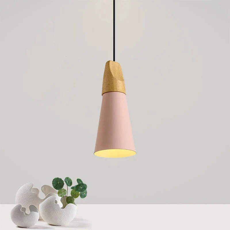Hanglamp Hout Aluminium E27 Kleurrijk Eetkamer Woonkamer Keuken Designlamp Modern | Sansoti
