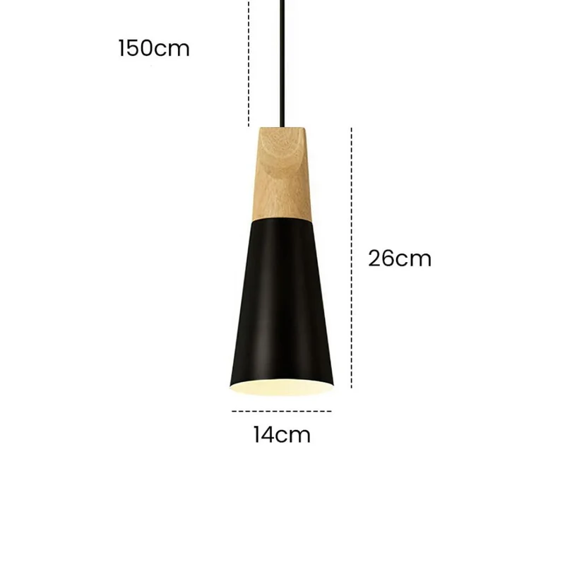 Hanglamp Hout Aluminium E27 Kleurrijk Eetkamer Woonkamer Keuken Designlamp Modern | Sansoti