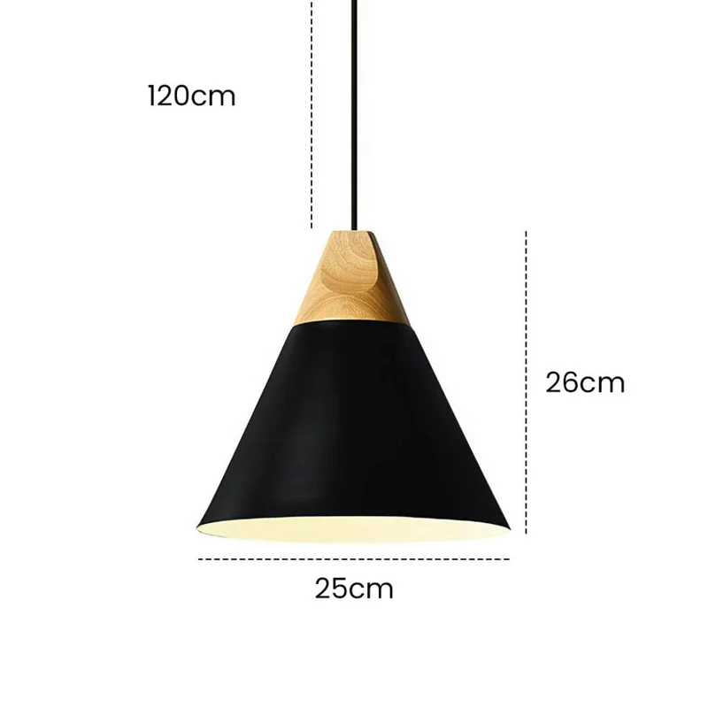 Hanglamp Hout Aluminium E27 Kleurrijk Eetkamer Woonkamer Keuken Designlamp Modern | Sansoti