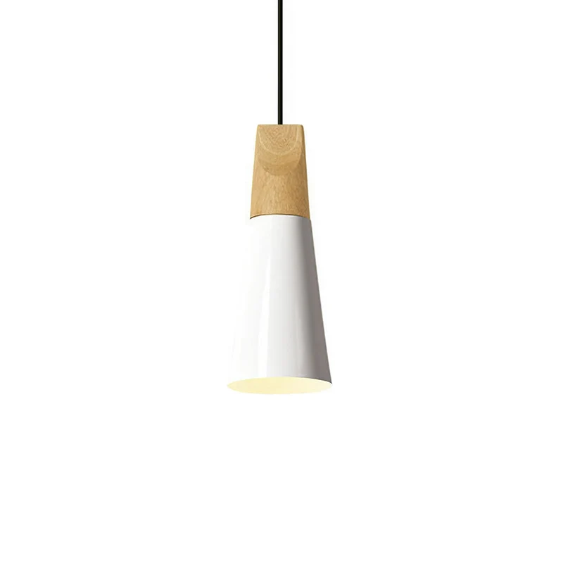 Hanglamp Hout Aluminium E27 Kleurrijk Eetkamer Woonkamer Keuken Designlamp Modern | Sansoti