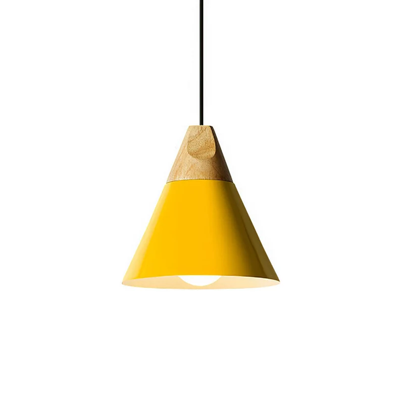 Hanglamp Hout Aluminium E27 Kleurrijk Eetkamer Woonkamer Keuken Designlamp Modern | Sansoti
