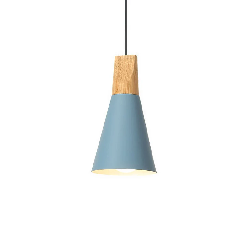 Hanglamp Hout Aluminium E27 Kleurrijk Eetkamer Woonkamer Keuken Designlamp Modern | Sansoti