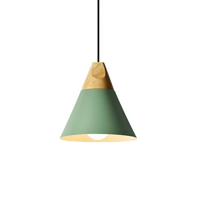 Hanglamp Hout Aluminium E27 Kleurrijk Eetkamer Woonkamer Keuken Designlamp Modern | Sansoti