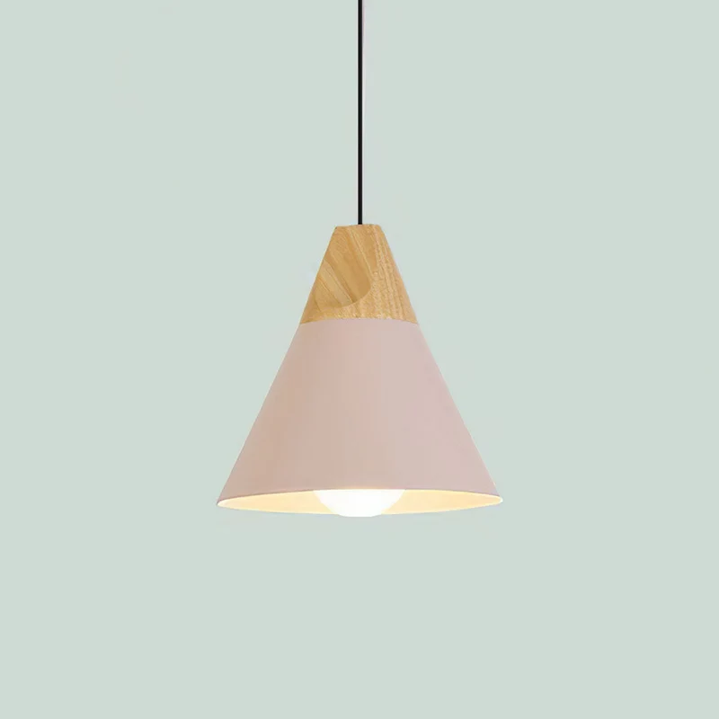 Hanglamp Hout Aluminium E27 Kleurrijk Eetkamer Woonkamer Keuken Designlamp Modern | Sansoti