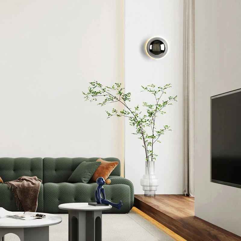 Ronde Wandlamp LED Glas IJzer Sfeerverlichting Hal Slaapkamer Woonkamer Minimalistische Wandverlichting Scandinavisch Interieur | Sansoti