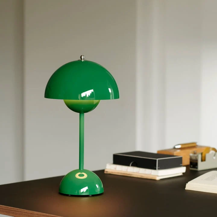 Tafellamp paddenstoel LED USB oplaadbaar draadloos nachtkastje bureau sfeerlicht interieur | Sansoti