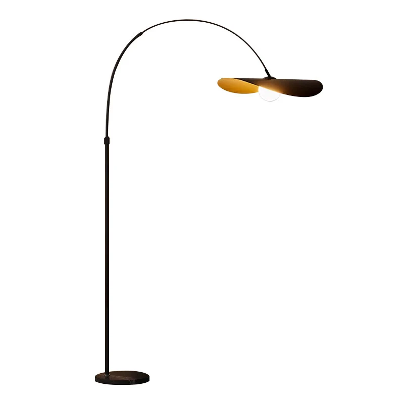 Boog Vloerlamp LED IJzer Acryl Zwart Woonkamer Leeshoek Staande Lamp Minimalistisch Wabi Sabi Booglamp Modern Interieur | Sansoti