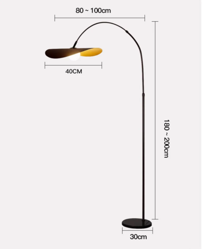 Boog Vloerlamp LED IJzer Acryl Zwart Woonkamer Leeshoek Staande Lamp Minimalistisch Wabi Sabi Booglamp Modern Interieur | Sansoti
