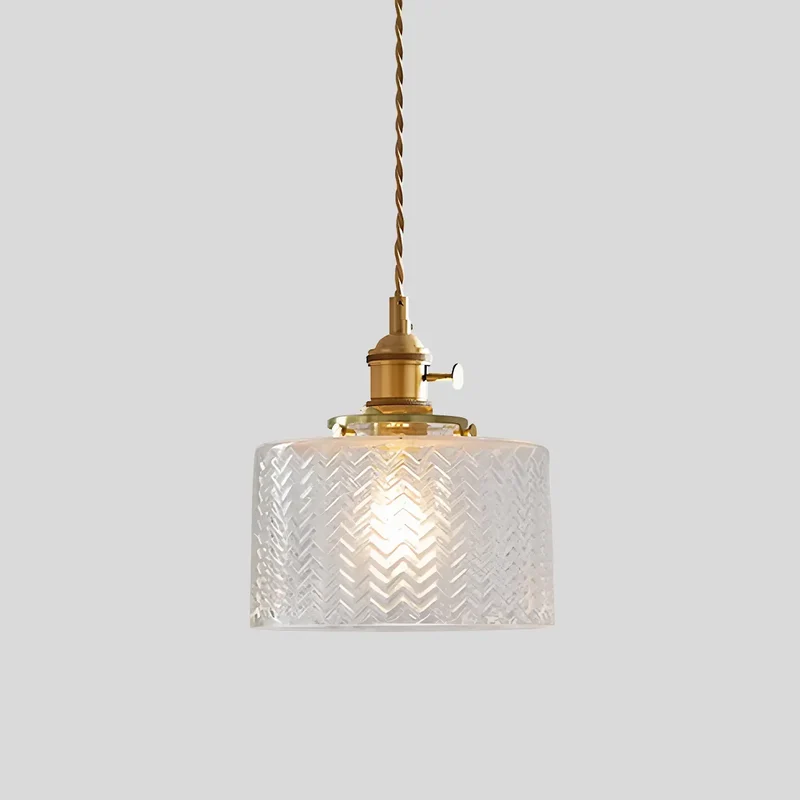 Hanglamp Glas Brons Verstelbare Kabel Woonkamer Eettafel Transparante Glazen Hanglamp Sfeerverlichting Vintage | Sansoti