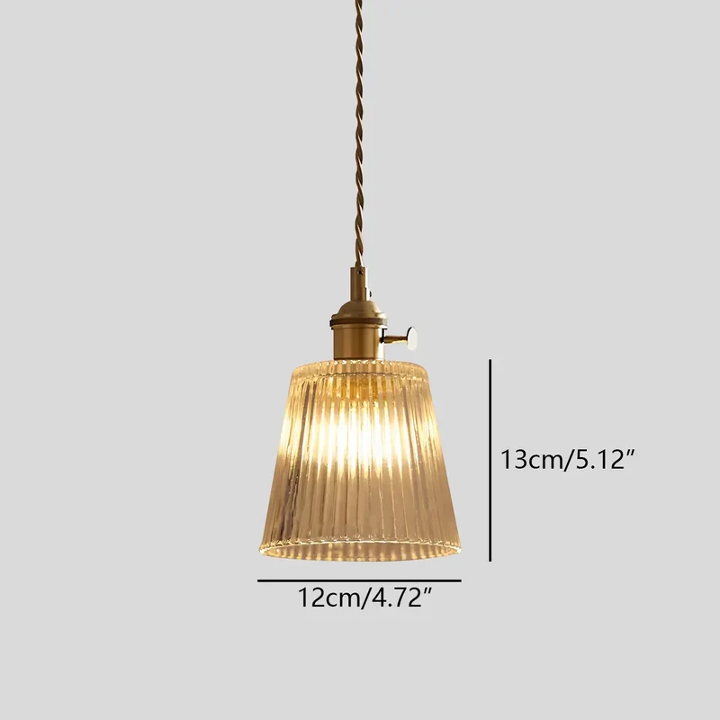 Hanglamp Glas Brons Verstelbare Kabel Woonkamer Eettafel Transparante Glazen Hanglamp Sfeerverlichting Vintage | Sansoti