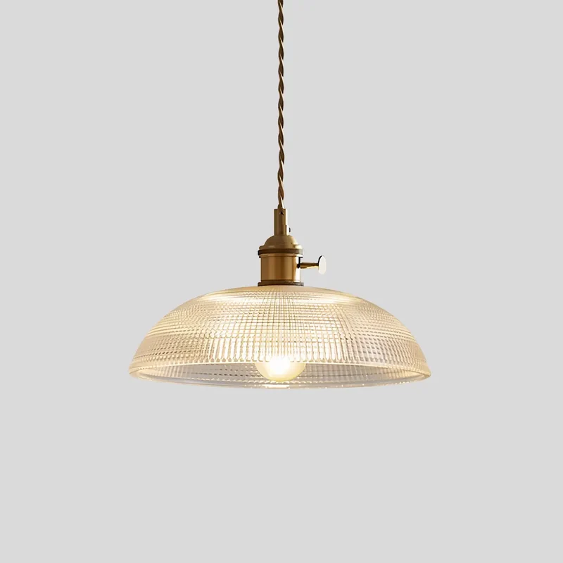 Hanglamp Glas Brons Verstelbare Kabel Woonkamer Eettafel Transparante Glazen Hanglamp Sfeerverlichting Vintage | Sansoti