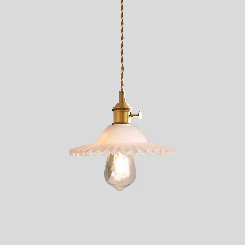 Hanglamp Glas Brons Verstelbare Kabel Woonkamer Eettafel Transparante Glazen Hanglamp Sfeerverlichting Vintage | Sansoti
