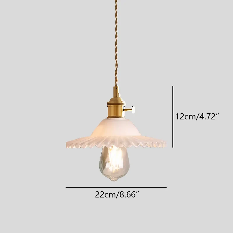 Hanglamp Glas Brons Verstelbare Kabel Woonkamer Eettafel Transparante Glazen Hanglamp Sfeerverlichting Vintage | Sansoti