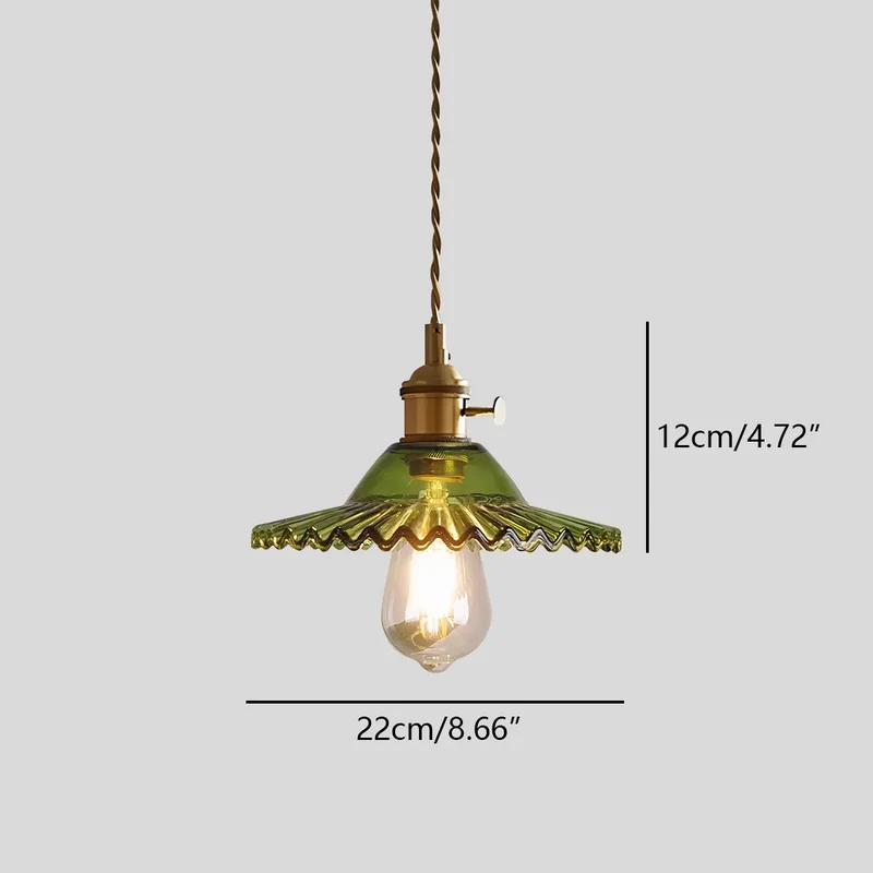 Hanglamp Glas Brons Verstelbare Kabel Woonkamer Eettafel Transparante Glazen Hanglamp Sfeerverlichting Vintage | Sansoti