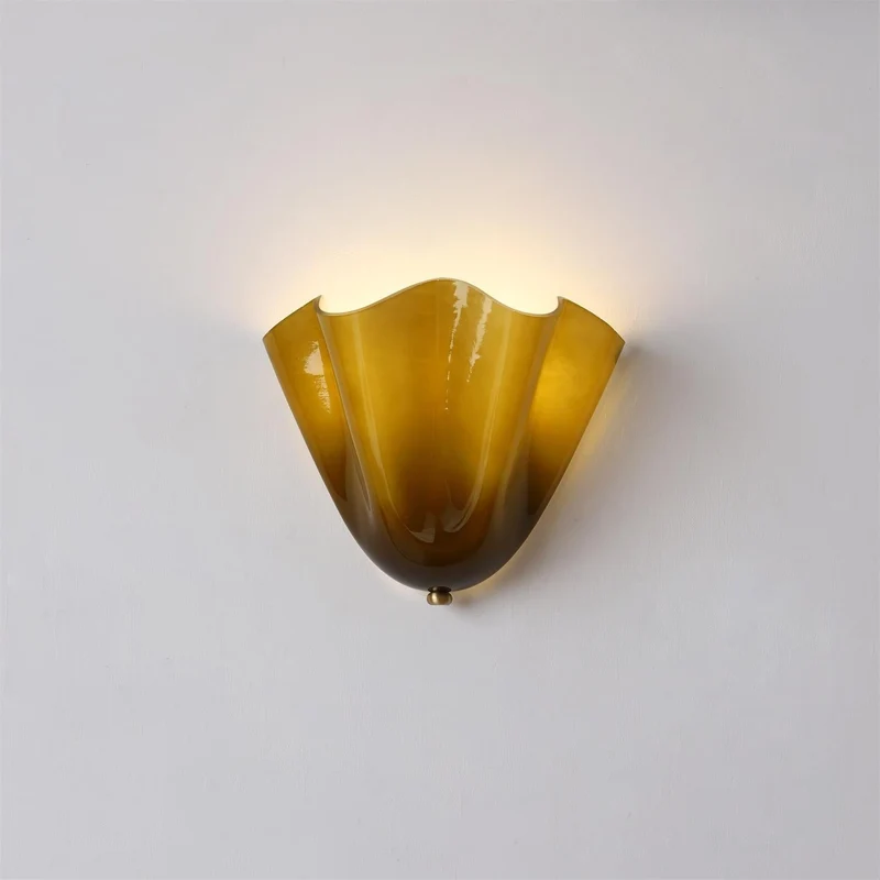 Glazen wandlamp 2x E27 glas beige badkamer hal woonkamer dimbare wandverlichting vochtbestendig | Sansoti