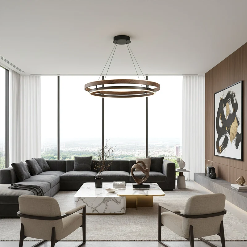 Moderne LED Hanglamp met Ringen – Design Verlichting met Warm Licht | Sansoti