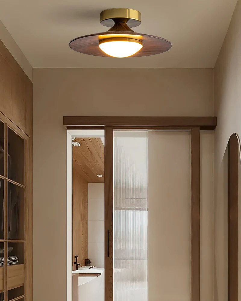 Moderne Plafondlamp met Metaal en Houtaccent – LED Lamp voor Keuken & Woonruimte | Sansoti